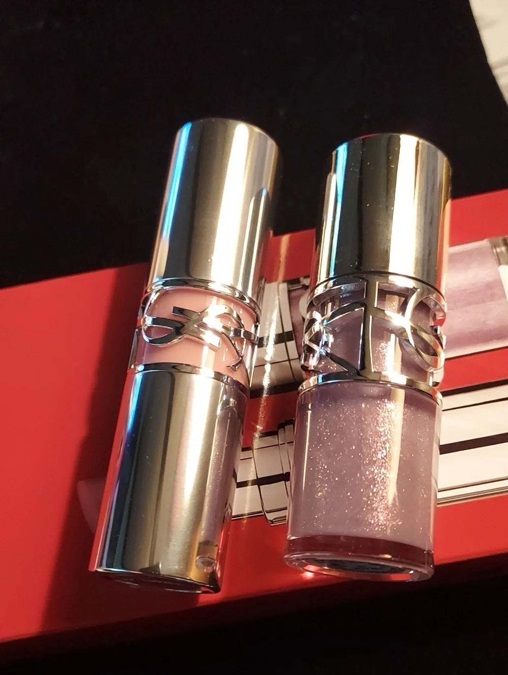 Yves Saint Laurent Pink Lipstick & Lilac Gloss Duo